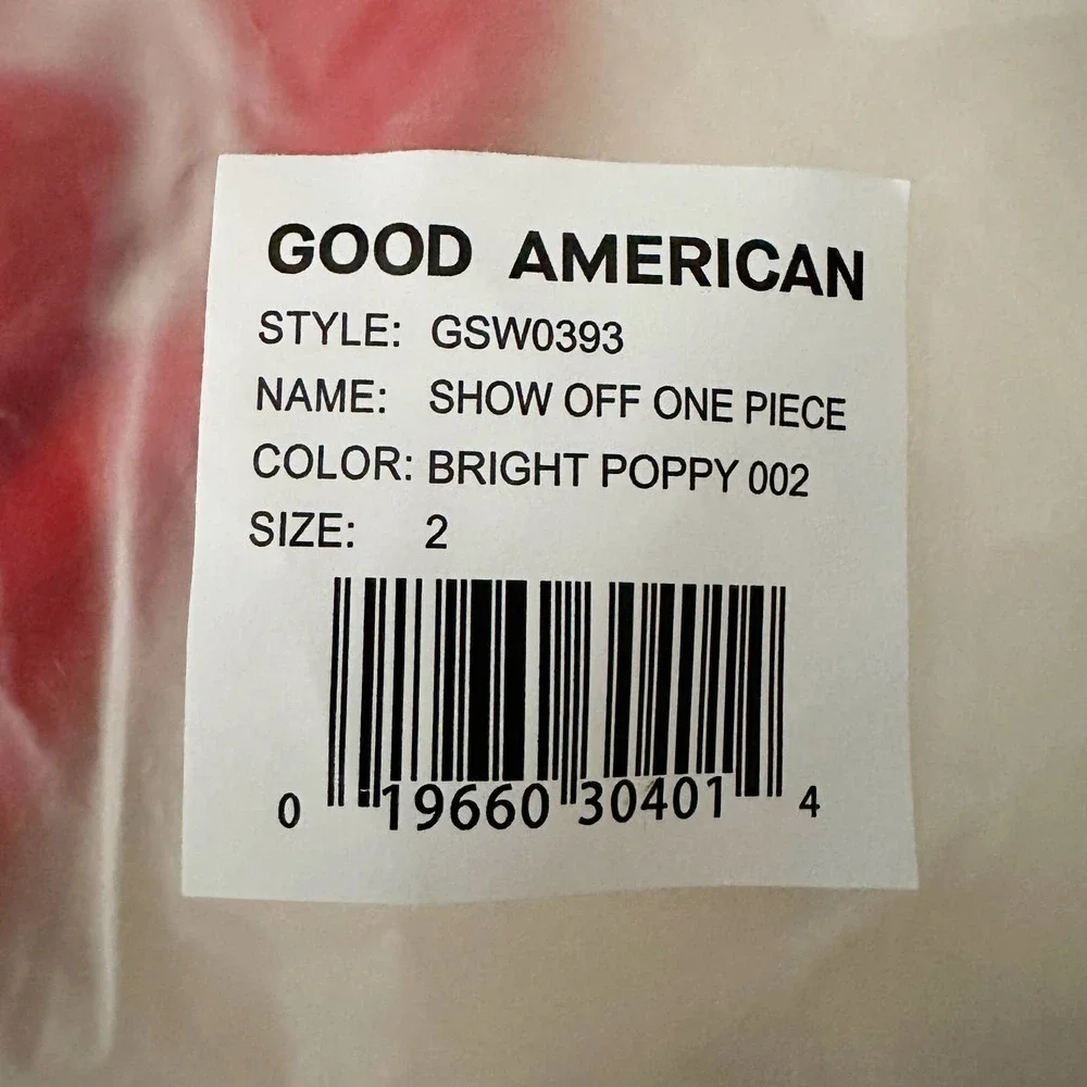 Good American Show Off One Piece Swimsuit Bright Poppy